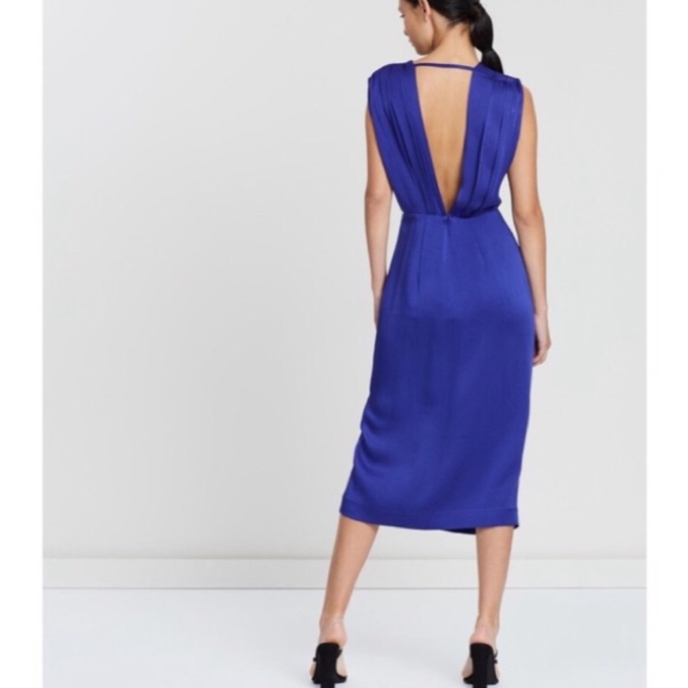 Reiss Elaini Satin Midi Dress - Picture 4 of 13